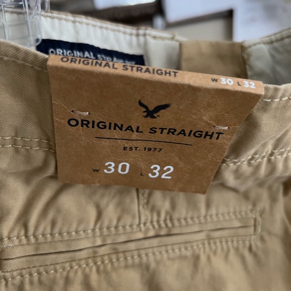 new Tan American Eagle Original Straight Pant size w 30 L 32 - Picture 3 of 3